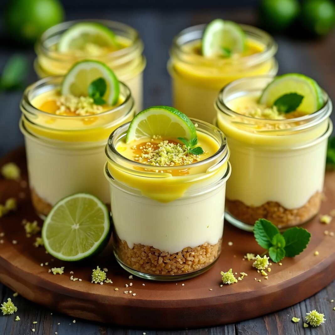 Limetten-Cheesecakes im Glas Rezept Limetten-Cheesecakes im Glas Rezept