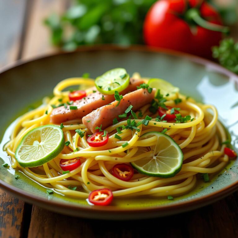 Limetten-Spaghetti Rezept