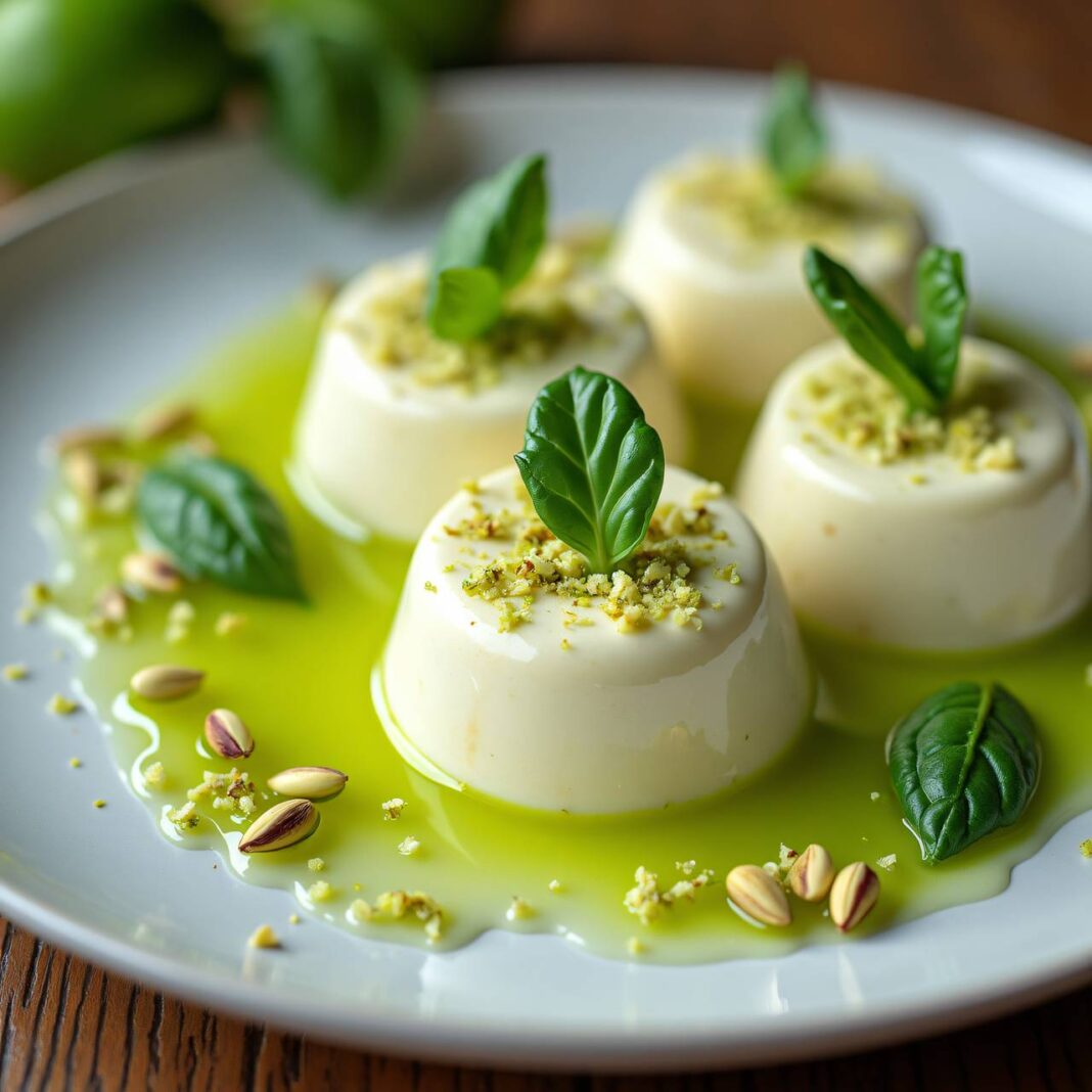Limettenmousse mit Basilikumsirup Rezept Limettenmousse mit Basilikumsirup Rezept