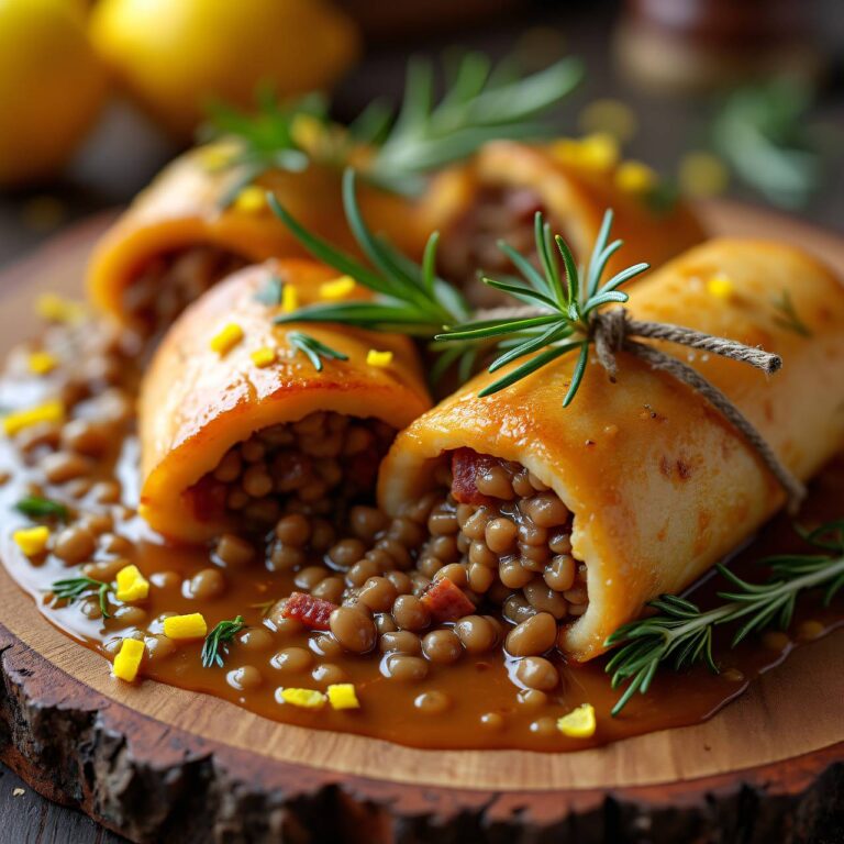 Linsen-Kalbfleischrollen Rezept