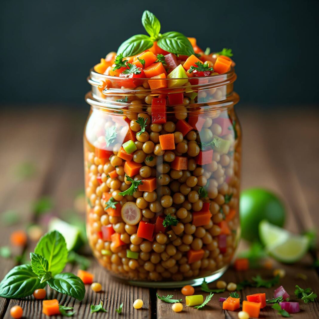 Linsensalat im Glas Rezept Linsensalat im Glas Rezept