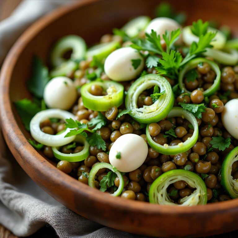 Linsensalat mit Lauch Rezept