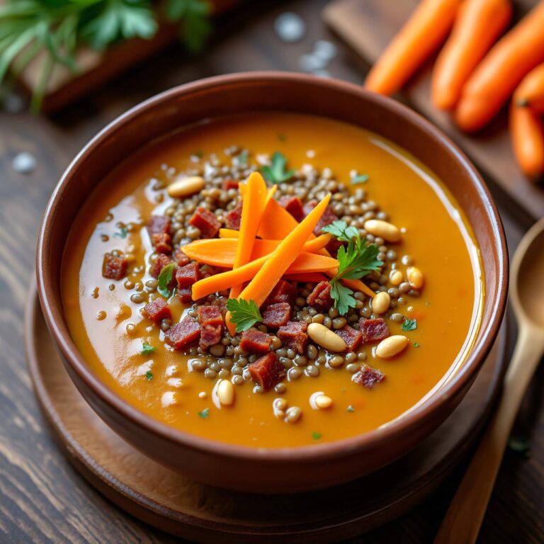 Linsensuppe mit Karotten und Speck Rezept