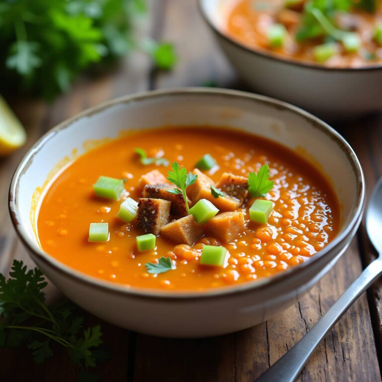 Linsensuppe mit Sellerie und Räucherfisch Rezept