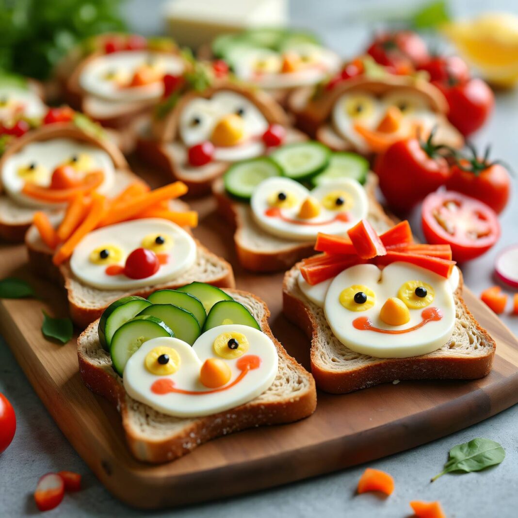 Lustige Brot-Gesichter Rezept Lustige Brot-Gesichter Rezept