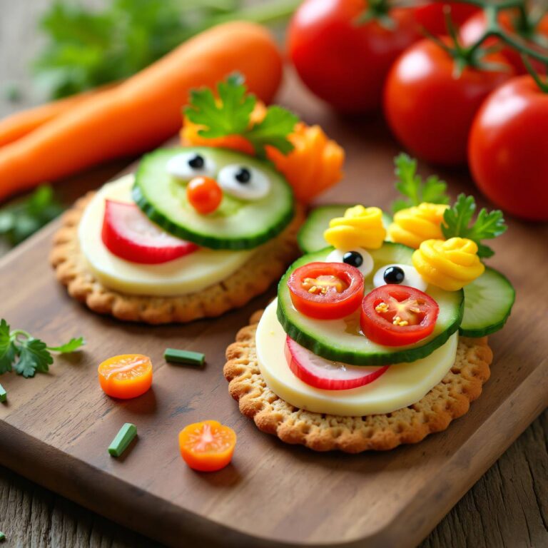 Lustige Cracker-Gesichter Rezept
