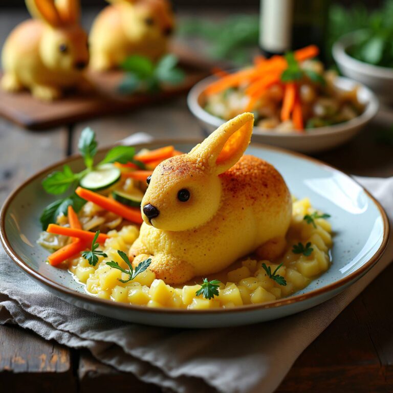 Mais-Hasen mit Kohlrabigemüse Rezept
