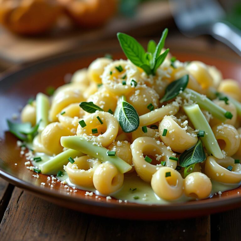 Makkaroni mit Kohlrabi-Kräuter-Oberssauce Rezept
