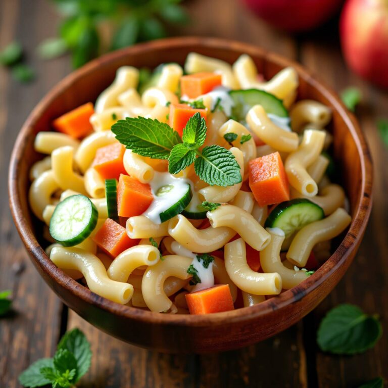 Makkaroni-Salat mit Joghurtsauce Rezept
