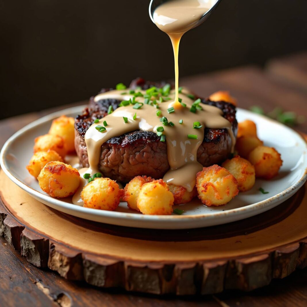 Maluns mit Champignonsauce und Rindfleisch Rezept Maluns mit Champignonsauce und Rindfleisch Rezept