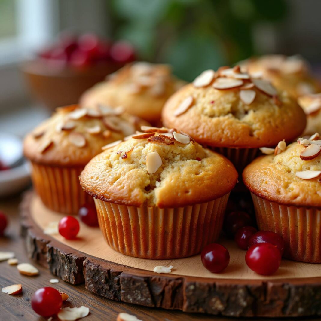 Mandel-Johannisbeermuffins mit Joghurt Rezept Mandel-Johannisbeermuffins mit Joghurt Rezept