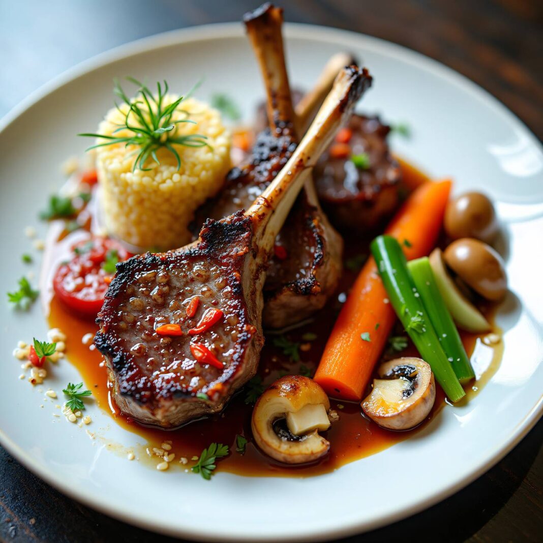 Marinierte Lammkoteletts mit Paprika und Knoblauch Rezept Marinierte Lammkoteletts mit Paprika und Knoblauch Rezept