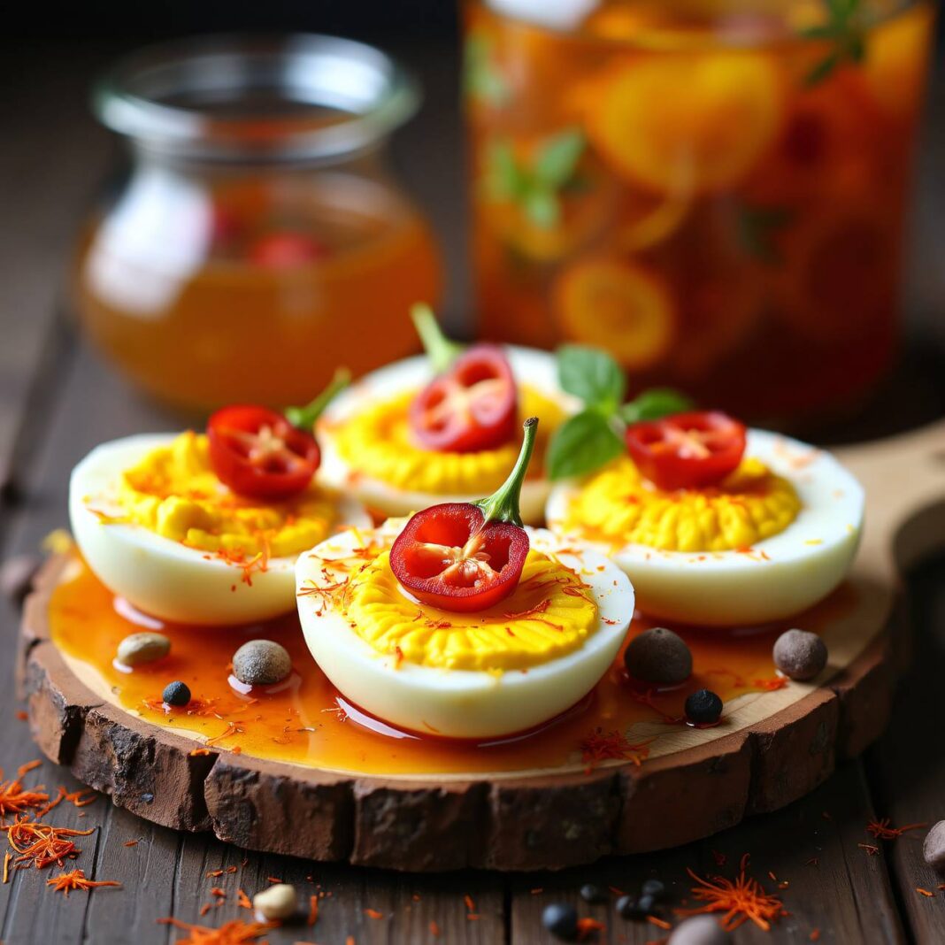 Marinierte Safran-Eier Rezept Marinierte Safran-Eier Rezept