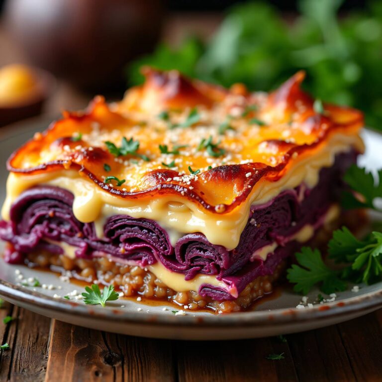 Maroni-Rotkraut-Lasagne Rezept