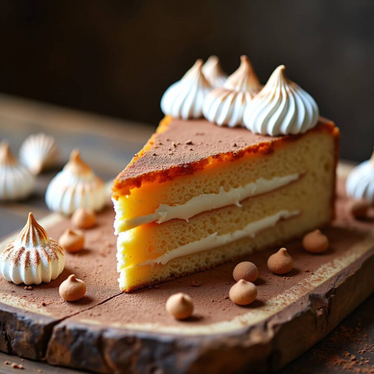 Maronikuchen mit Baiser Rezept