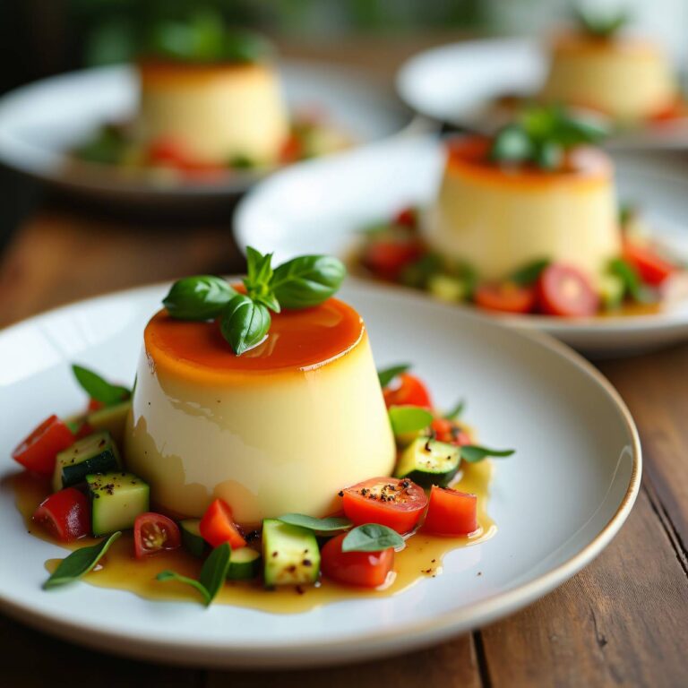 Mascarpone-Flans mit Sommergemüsetatar Rezept