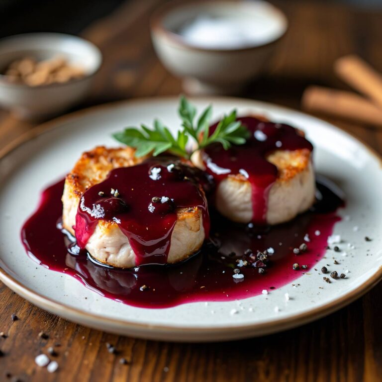 Medaillons mit Holunderbeersauce Rezept
