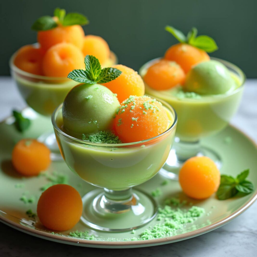 Melonen-Halbgefrorenes Rezept Melonen-Halbgefrorenes Rezept