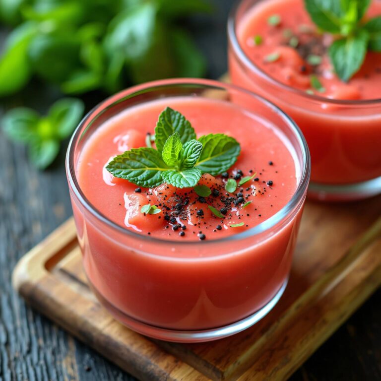 Melonen-Minzen-Suppe Rezept