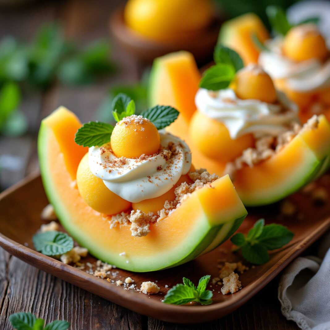 Melonen-Parfait-Schnitze Rezept Melonen-Parfait-Schnitze Rezept