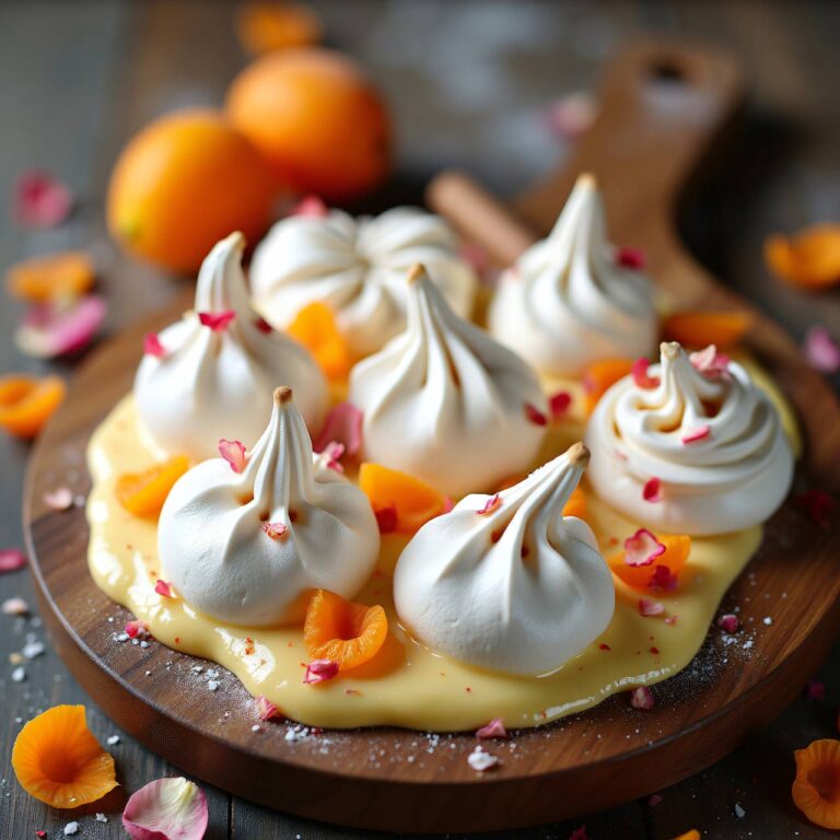Meringue-Herzen mit Aprikosen-Quark Rezept