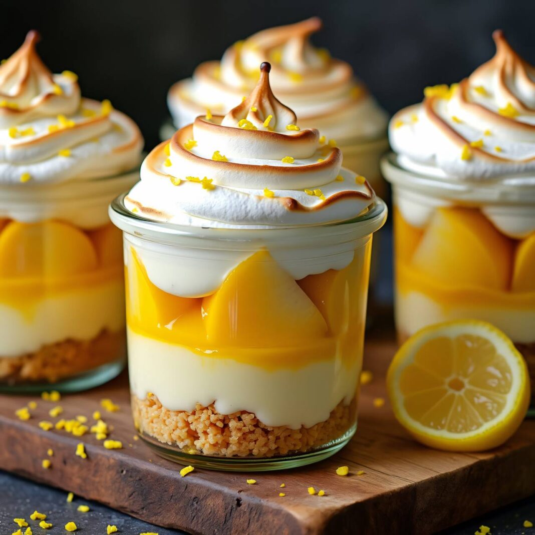 Meringue-Zitronen-Pie im Glas Rezept Meringue-Zitronen-Pie im Glas Rezept