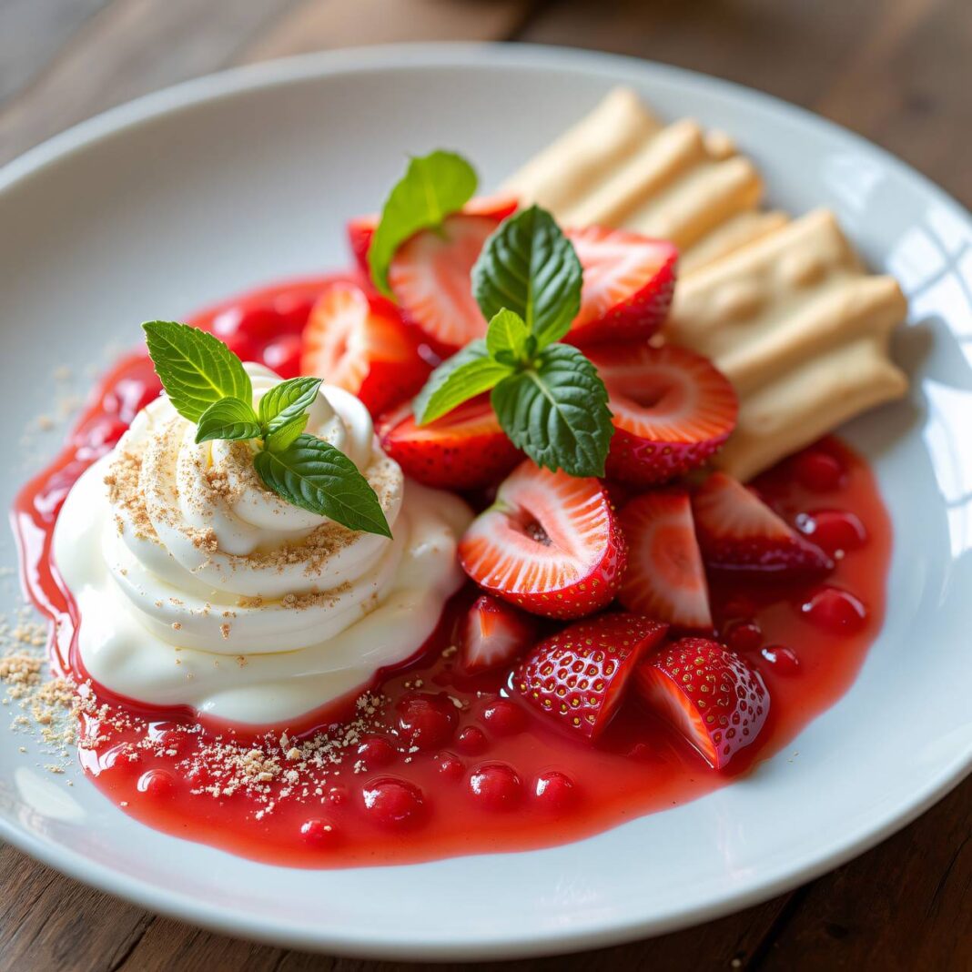 Meringues mit Erdbeersalat Rezept Meringues mit Erdbeersalat Rezept