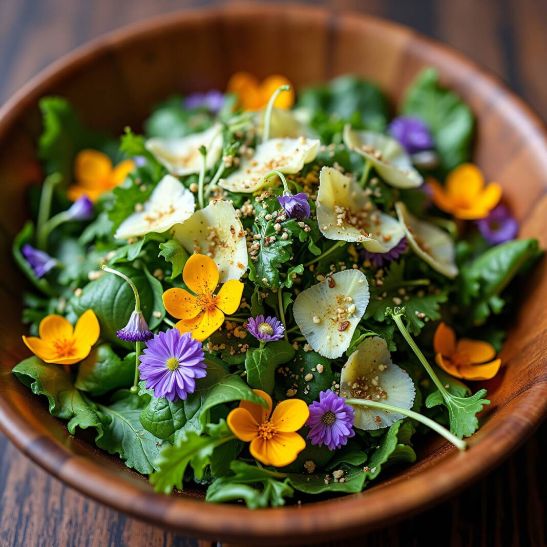 Mesclun-Salat an Käse-Vinaigrette Rezept Mesclun-Salat an Käse-Vinaigrette Rezept