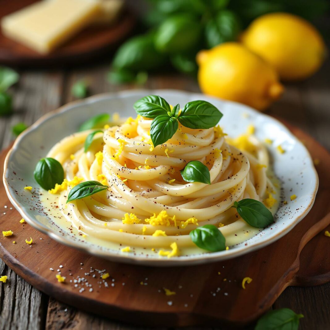 Milch-Fideli mit Zitronen-Basilikum-Butter Rezept Milch-Fideli mit Zitronen-Basilikum-Butter Rezept