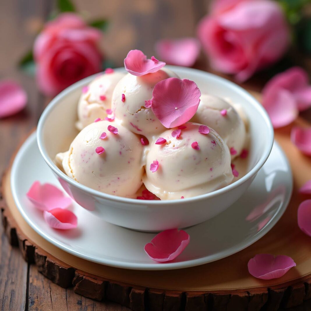 Milchglace mit Rosenwasser Rezept Milchglace mit Rosenwasser Rezept