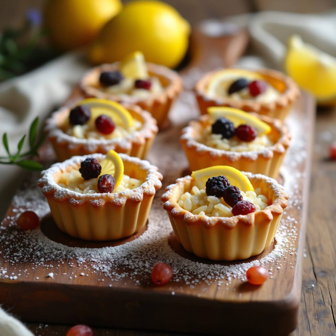 Mini-Osterfladen mit Reis Rezept Mini-Osterfladen mit Reis Rezept