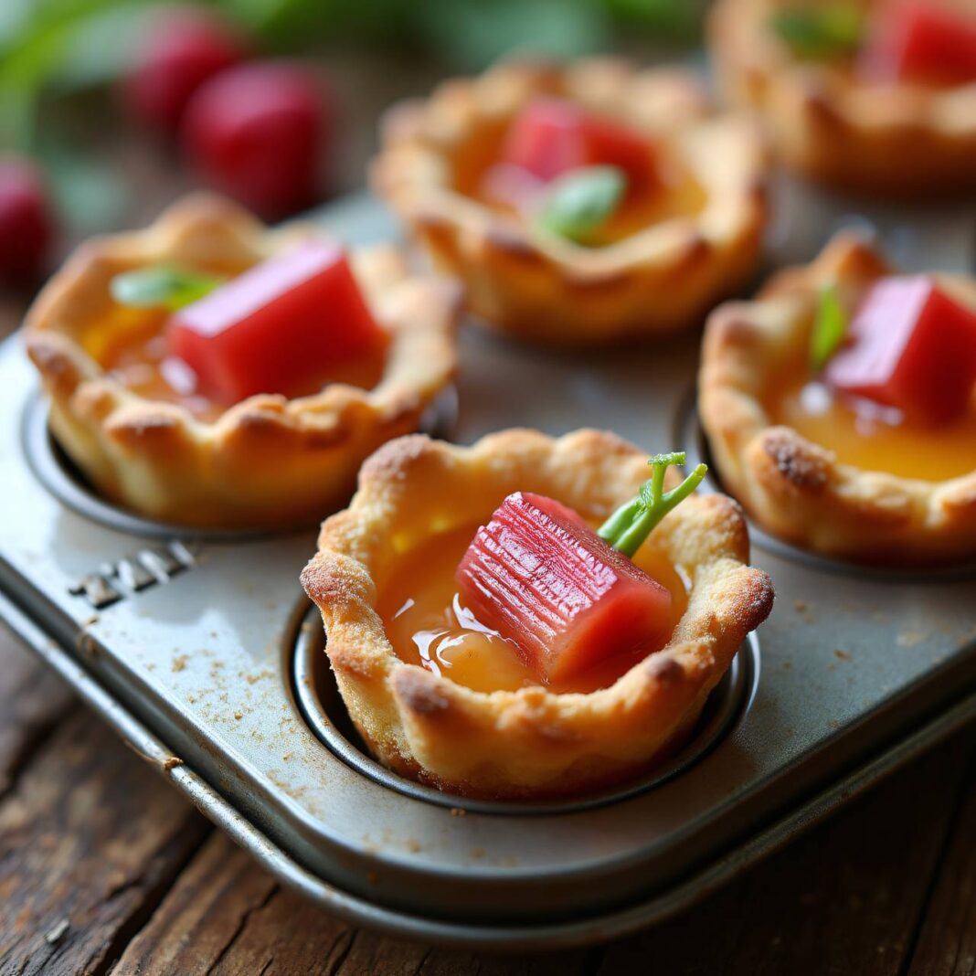 Mini-Rhabarber-Tartelettes Rezept Mini-Rhabarber-Tartelettes Rezept