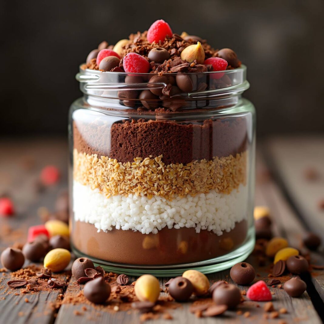 Mocca-Minicakes (Backmischung im Glas) Rezept Mocca-Minicakes (Backmischung im Glas) Rezept