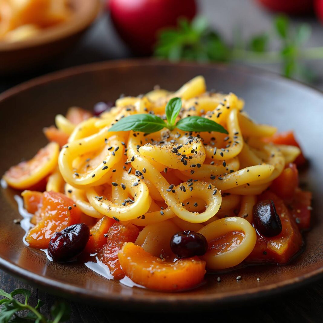 Mohnspätzli mit fruchtigem Gemüse Rezept Mohnspätzli mit fruchtigem Gemüse Rezept