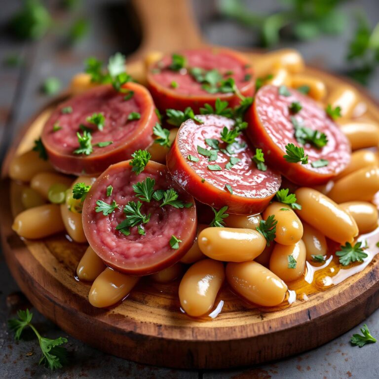 Mortadella mit Bohnen Rezept