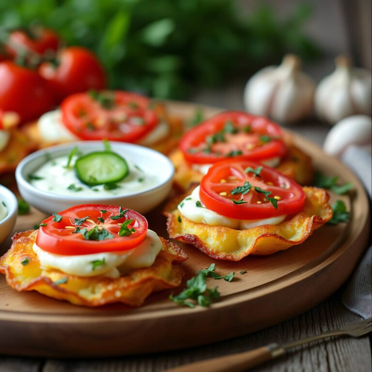 Mozzarella-Kartoffel-Tätschli mit Knoblauchquark Rezept