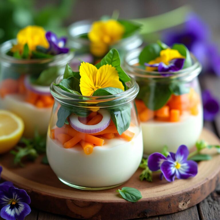 Mozzarella-Panna-cotta mit Gemüse-Salat Rezept