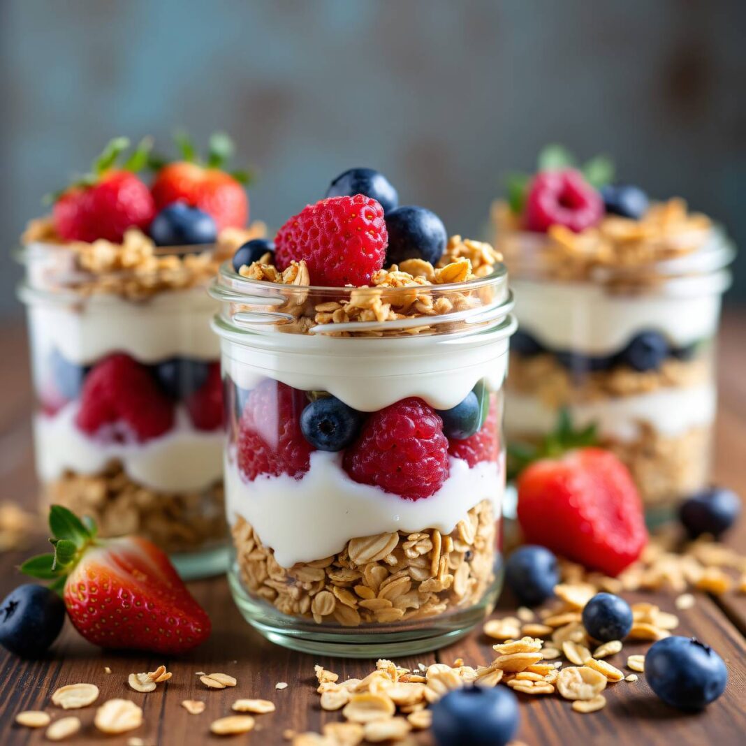 Müsli im Glas mit Beeren Rezept Müsli im Glas mit Beeren Rezept