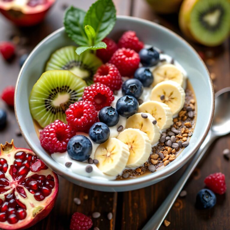 Müsli mit Früchten und Protein-Joghurt Rezept