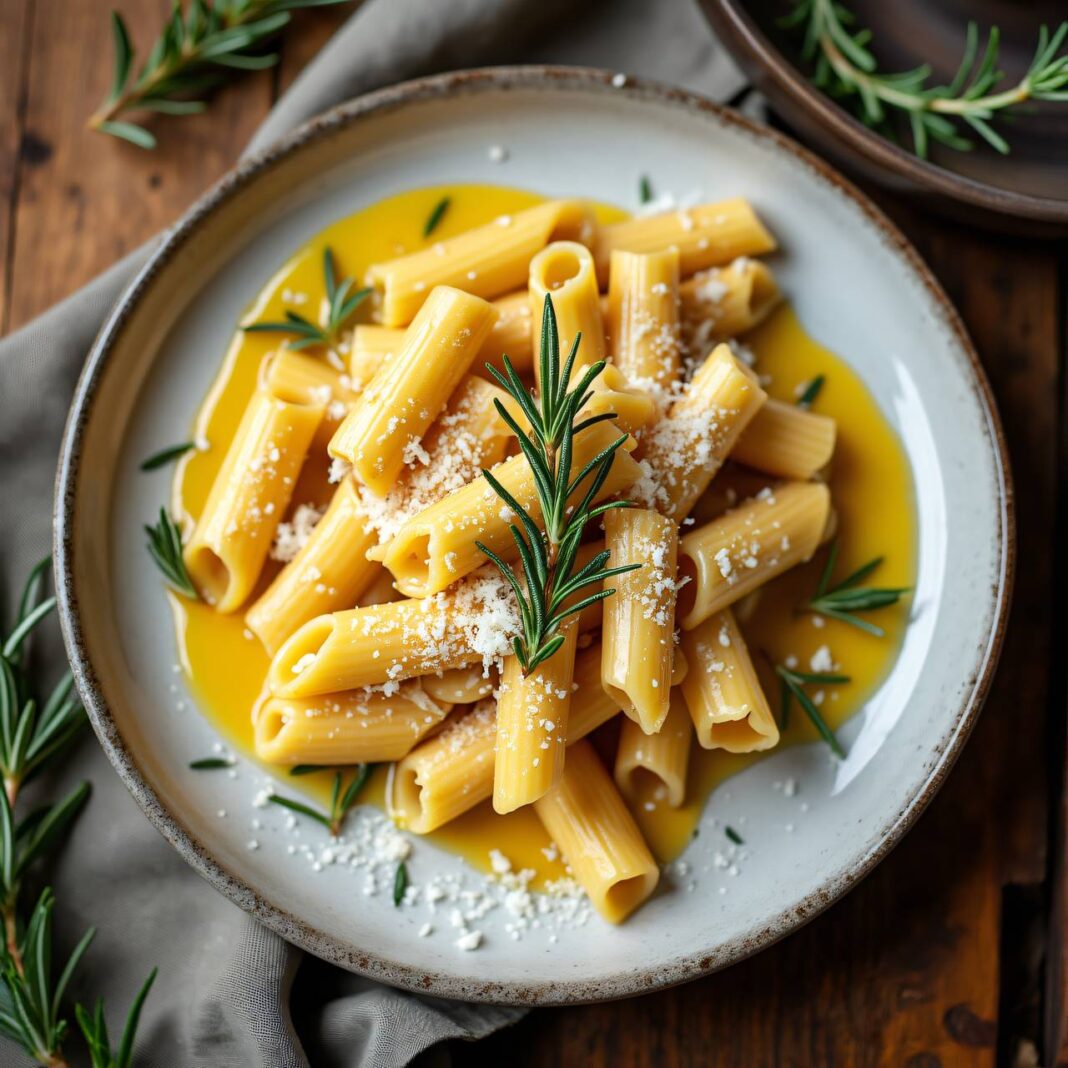 Nudeln an Rosmarin-Käse-Sauce Rezept Nudeln an Rosmarin-Käse-Sauce Rezept