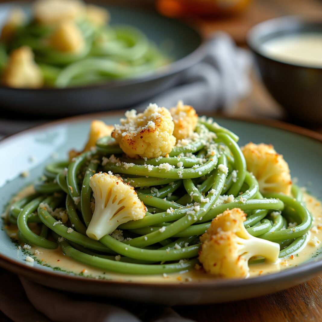Nudeln mit Blumenkohl an Frischkäse-Sauce Rezept Nudeln mit Blumenkohl an Frischkäse-Sauce Rezept
