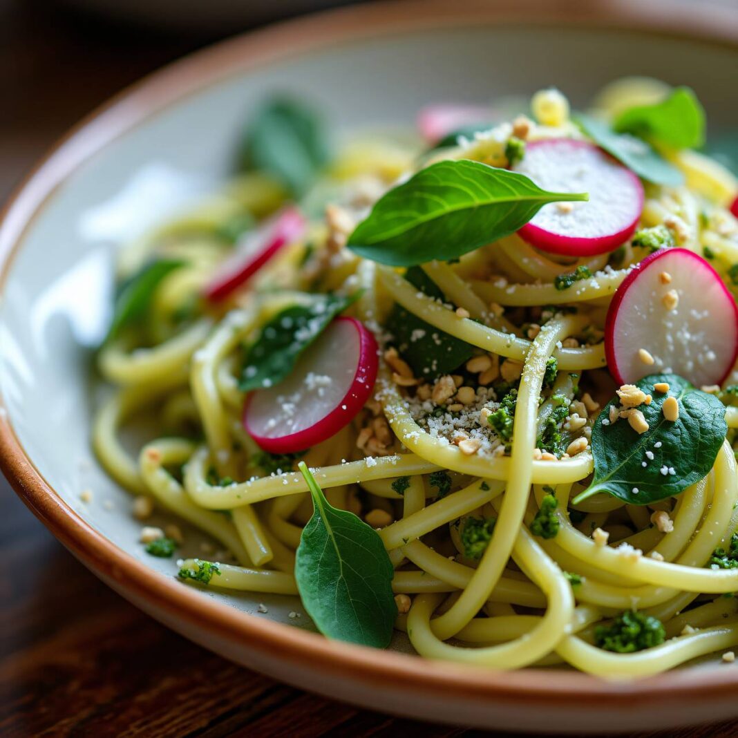 Nudeln mit Frühlingspesto Rezept Nudeln mit Frühlingspesto Rezept