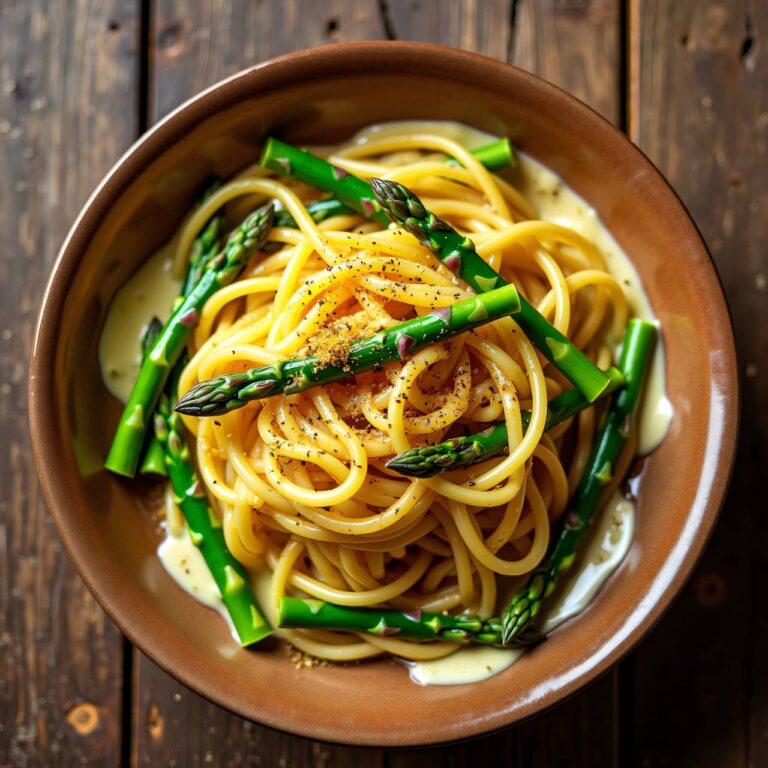 Nudeln mit Safran-Spargeln Rezept