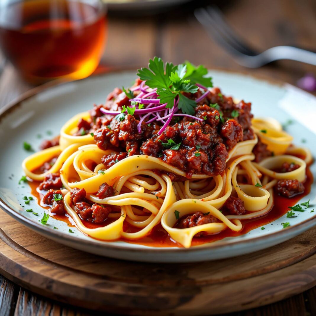Nudeln mit schneller Bolognese Rezept Nudeln mit schneller Bolognese Rezept