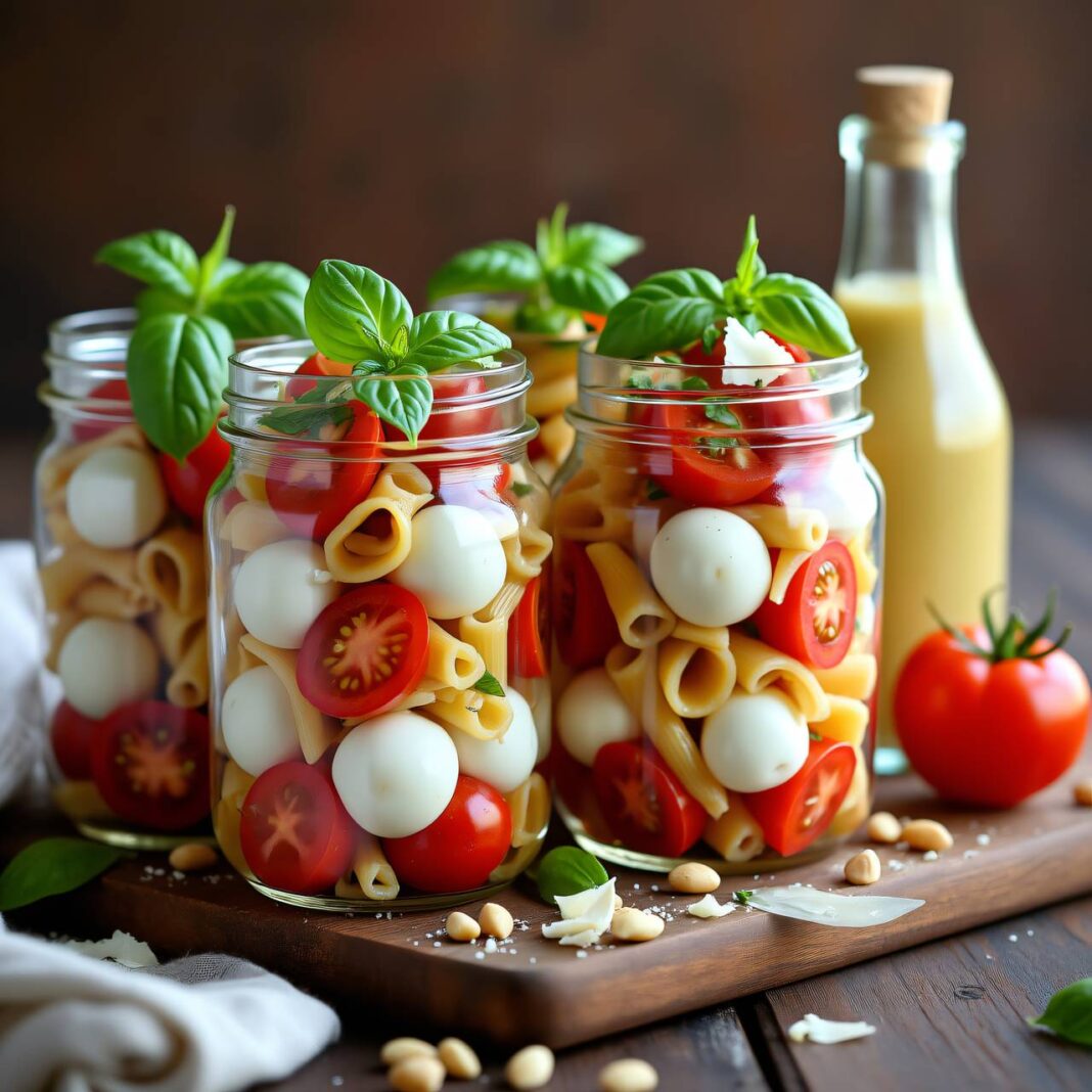 Nudelsalat Caprese to go Rezept Nudelsalat Caprese to go Rezept