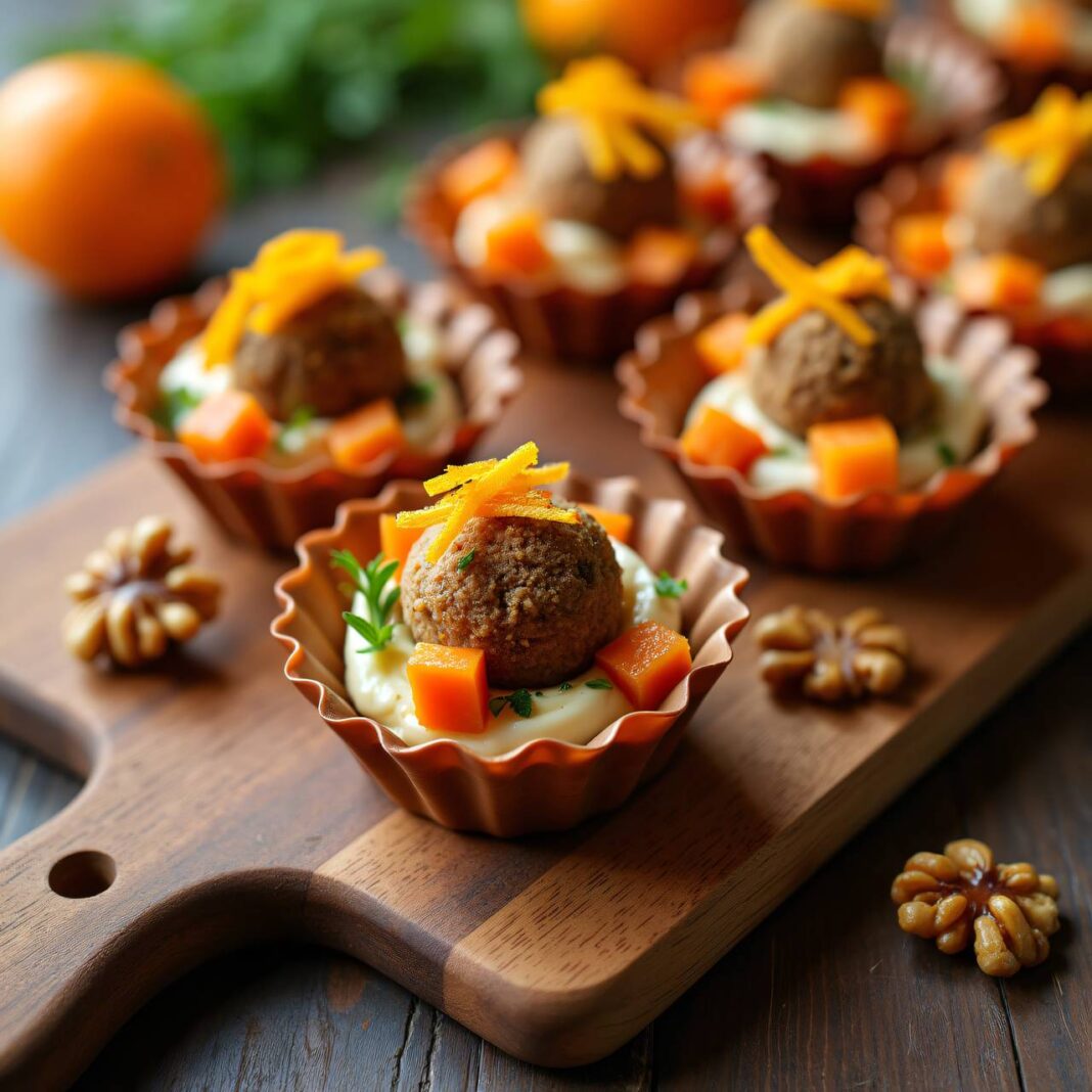 Nuss-Gemüsebällchen mit Mascarpone Rezept Nuss-Gemüsebällchen mit Mascarpone Rezept