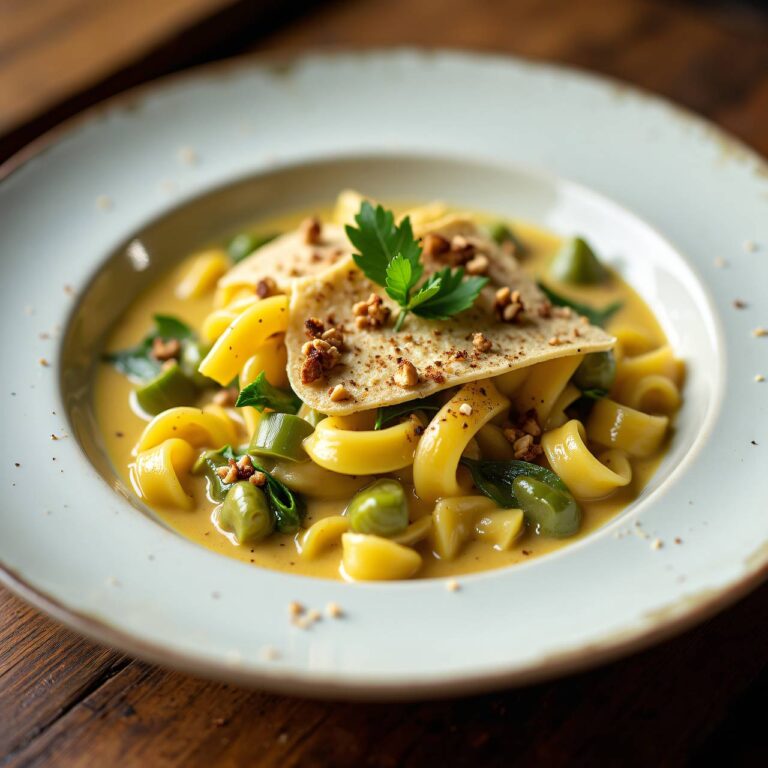 Nussnudeln mit Lauchsauce Rezept