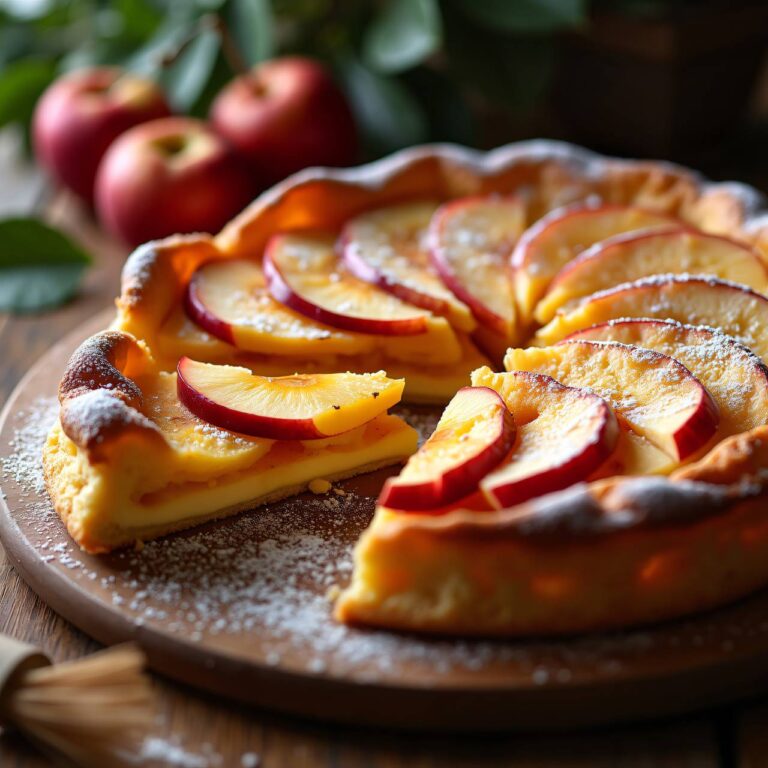 Obers-Apfeltarte Rezept