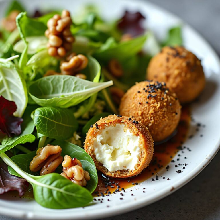 Oberskäse-Nusskugeln auf Wintersalat Rezept