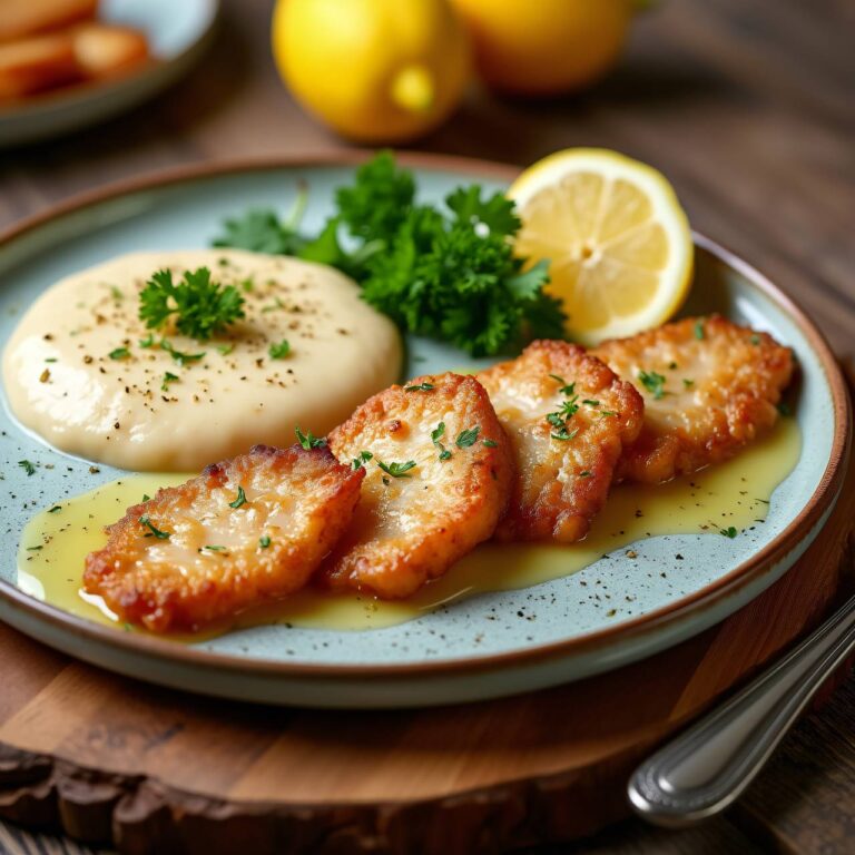 Obersschnitzel mit Pastinakenstampf Rezept